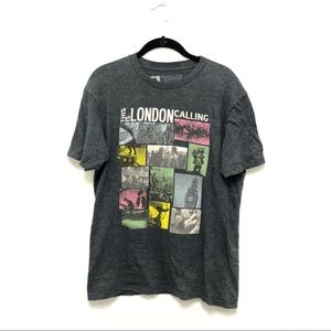 Men’s London Calling The Clash soft grey tee
